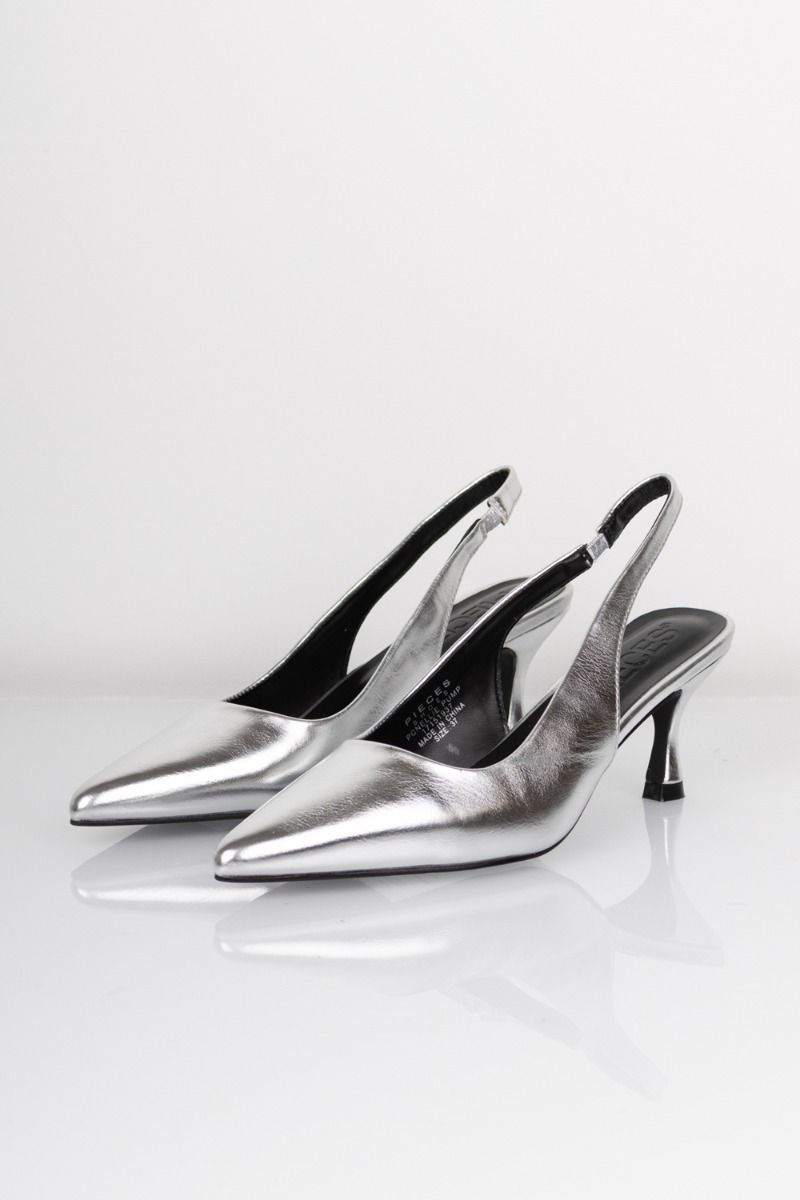 Pieces - Sko - PC Nellie Pump - Silver