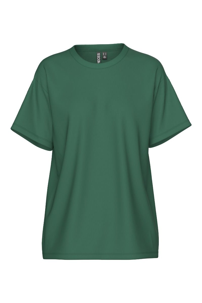 Pieces - T-shirt - Pc Skylar Ss Oversized Tee - Hunter Green