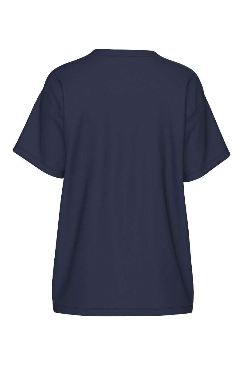 Pieces - T-shirt - Pc Skylar Ss Oversized Tee - Maritime Blue