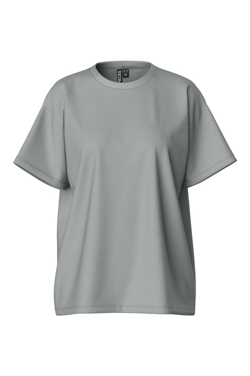 Pieces - T-shirt - Skylar Ss Oversized Tee - Ultimate Grey