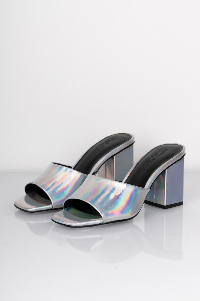 Pieces - Sko - PC Louisa Metallic Sandal - Silver Colour