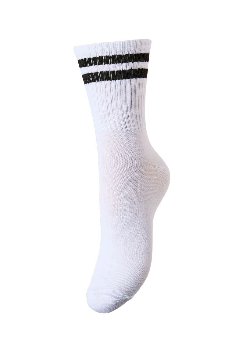 Pieces - Strømper - PC Cally Socks - Bright White/Black