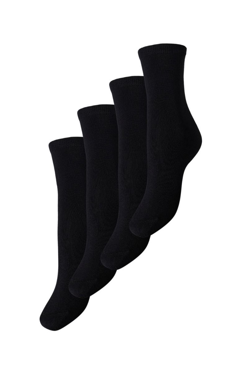 Pieces - Strømper - PC Elisa 4 Pack Socks Noos - Black