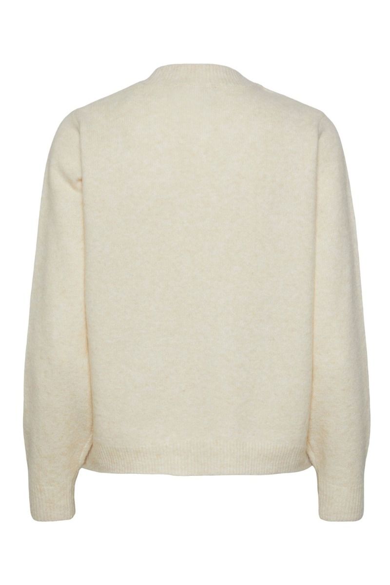 Pieces - Strik - PC Janita LS O-Neck Knit - Whitecap Gray