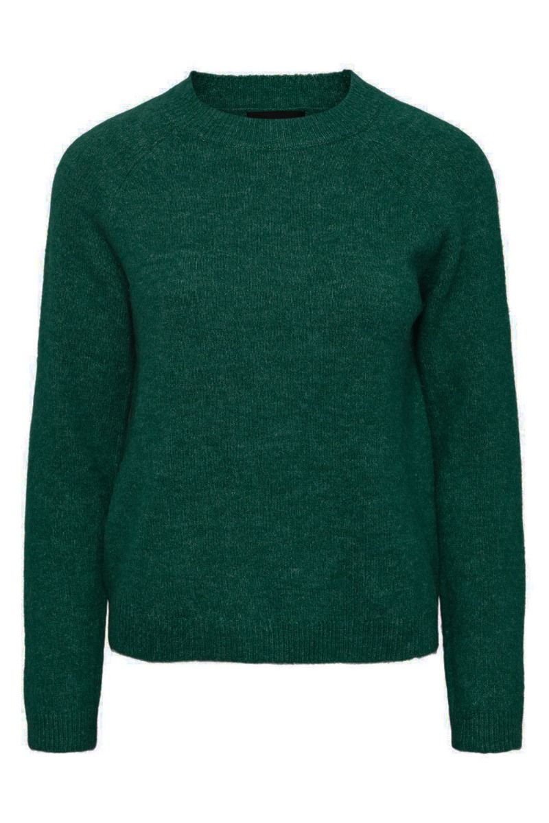 Pieces - Strik - PC Juliana LS O-Neck Knit - Trekking Green