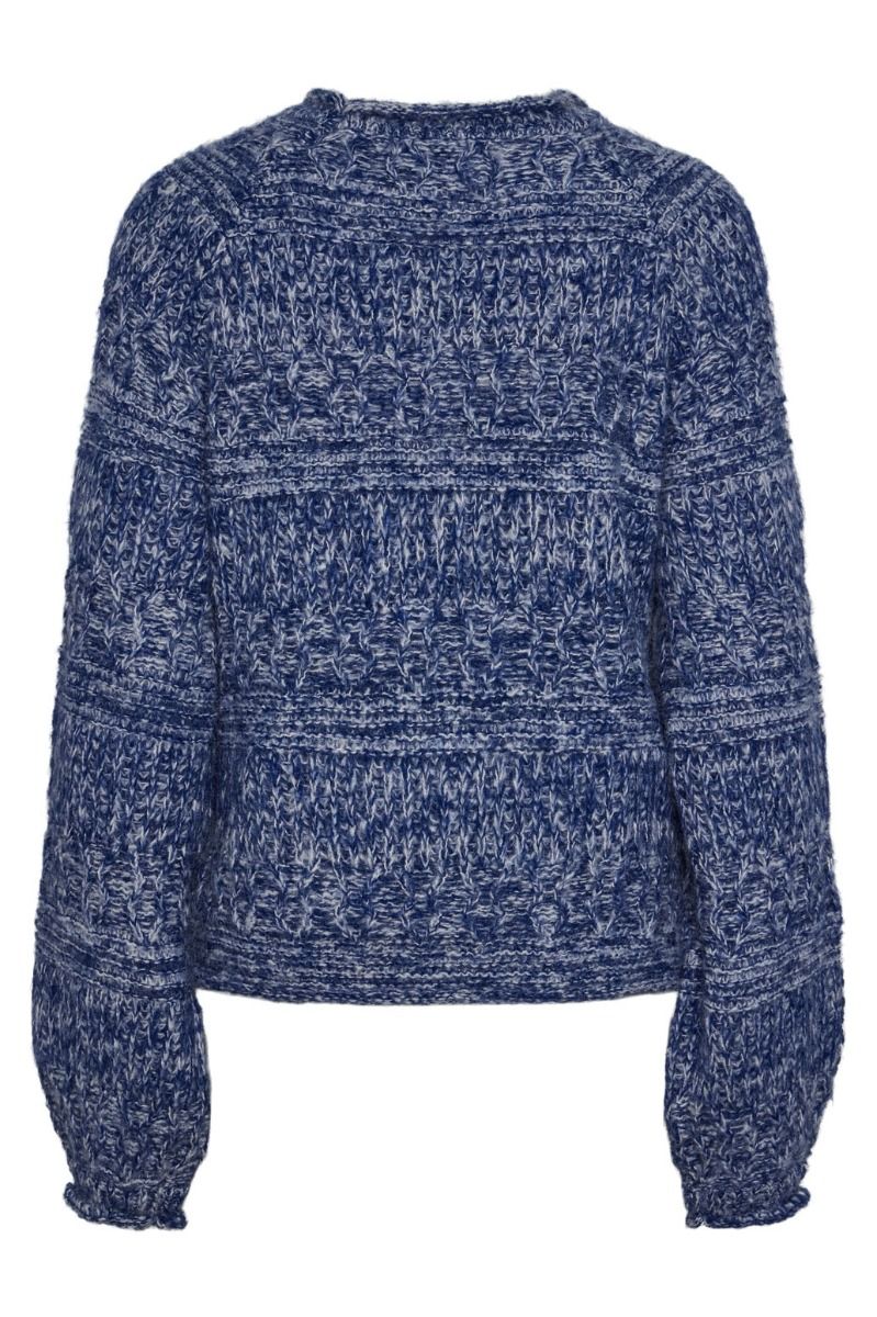 Pieces - Strik - Pc Nuella Ls O-Neck Knit Bc - Bellwether Blue