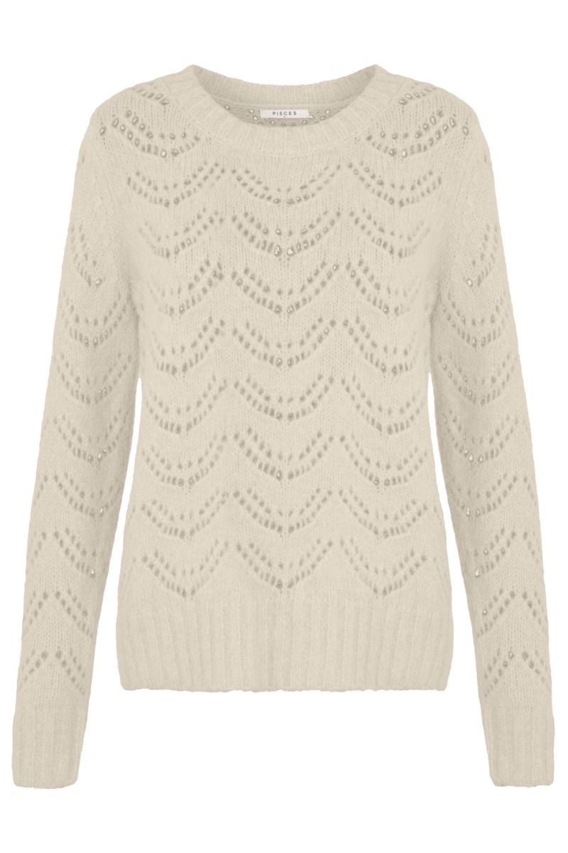 Pieces - Strik - PC Bibi LS Knit - Birch