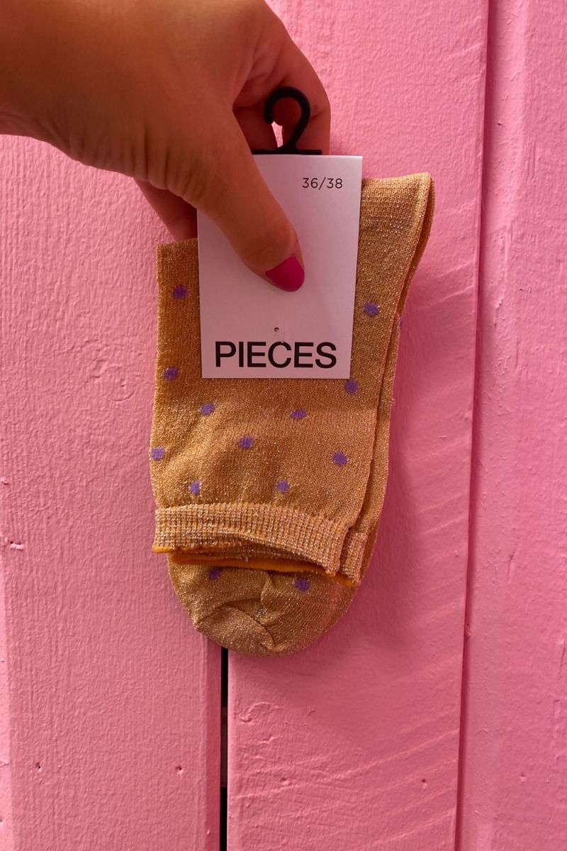 Pieces - Strømper - PC Diana Sock Box - Muskmelon