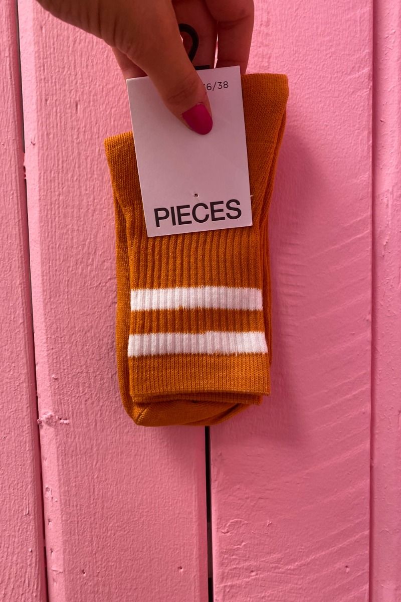 Pieces - Strømper - PC Sassie Socks - Muskmelon