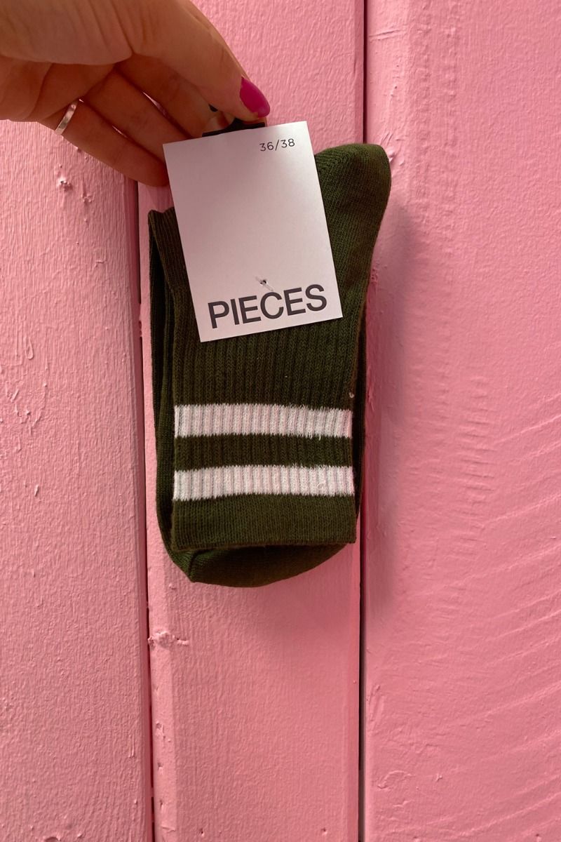 Pieces - Strømper - PC Sassie Socks - Winter Moss