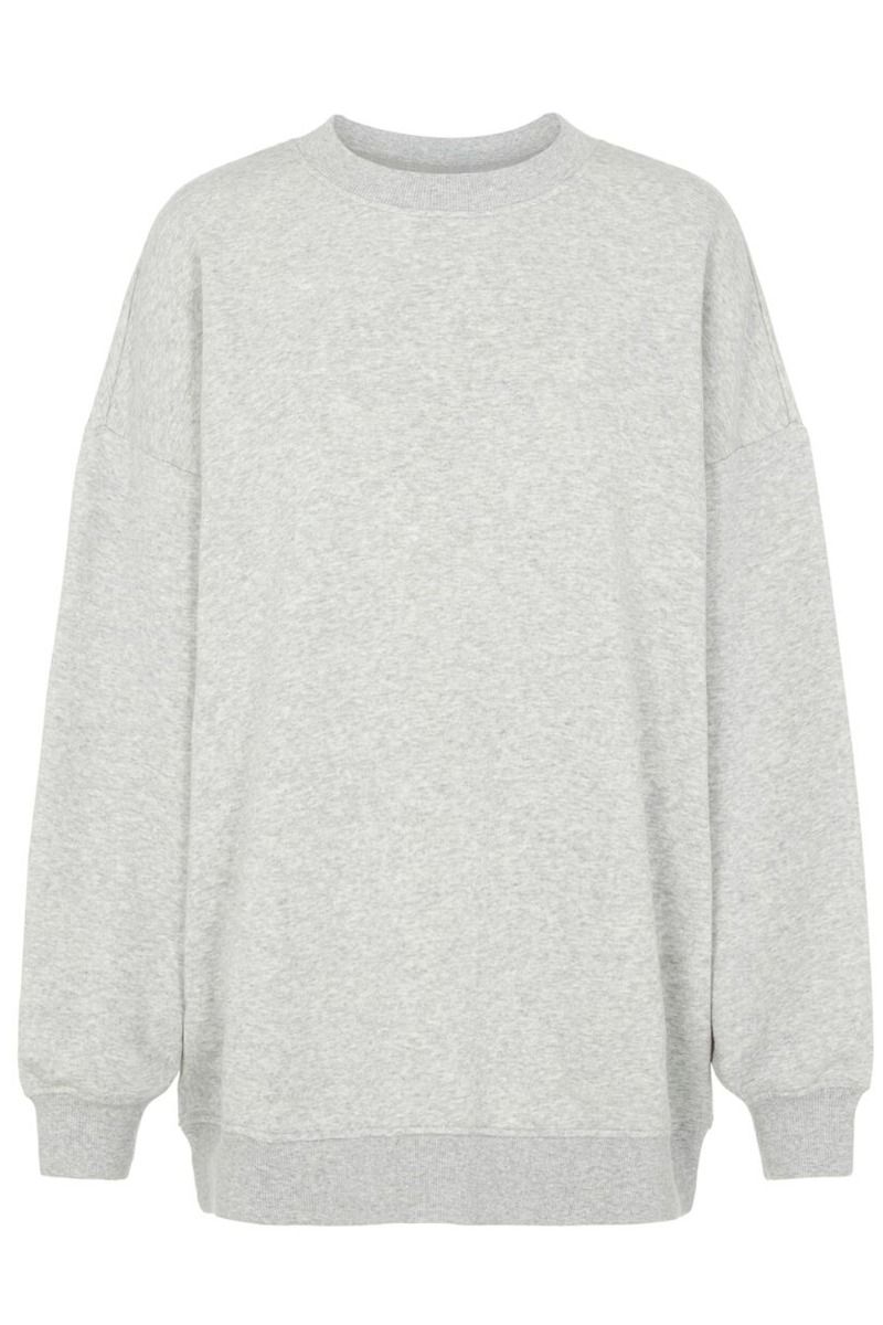 Pieces - Sweat - PC Chilli LS Oversize Sweat LW BC - Light Grey Melange