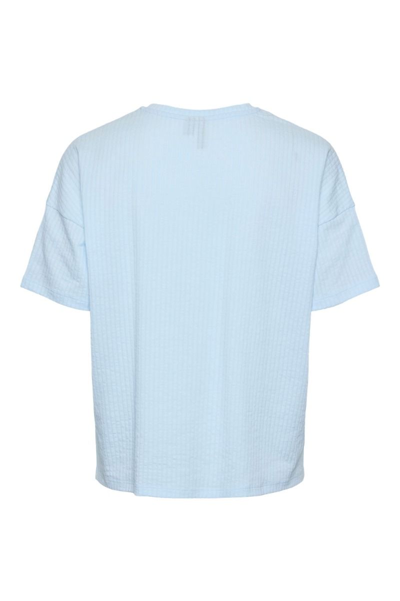 Pieces - T-shirt - PC Brecca SS O-Neck Oversized Tee - Nantucket Breeze