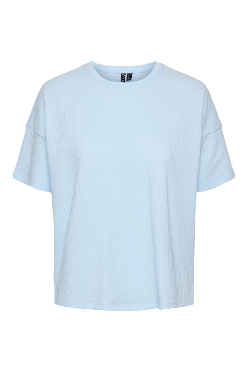 Pieces - T-shirt - PC Brecca SS O-Neck Oversized Tee - Nantucket Breeze