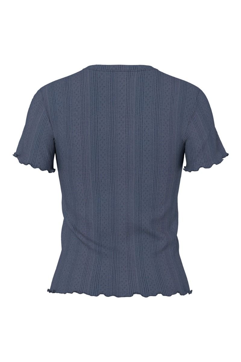 Pieces - T-shirt - PC Marie ss O-Neck Poin Top - Ombre Blue