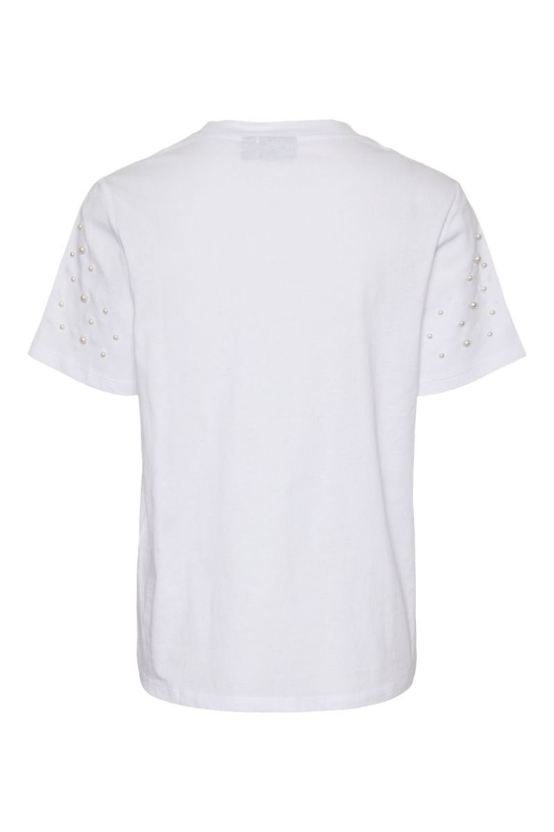 Pieces - T-shirt - Pcrine Ss Printed T-Shirt - Bright White