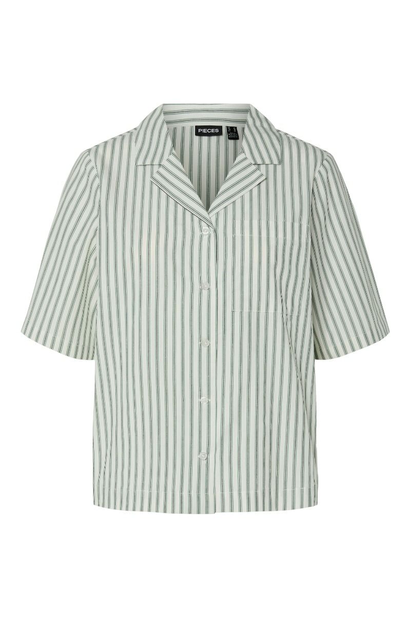 Pieces - Skjorte - Taelyn Ss Shirt - Cloud Dancer