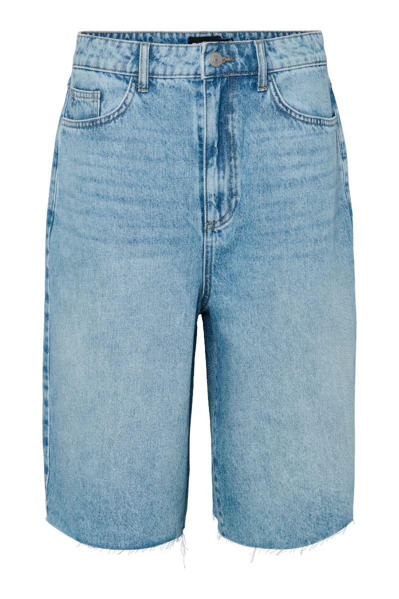 Pieces - Shorts - Tasha Mw Baggy Denim Shorts - Light Blue Denim