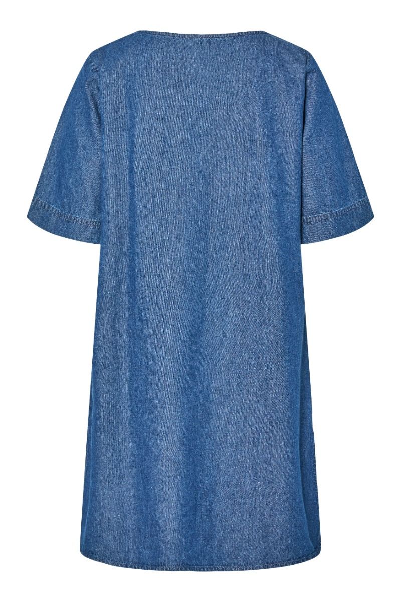 Pieces - Kjole - Tenim Ss Dress - Medium Blue Denim