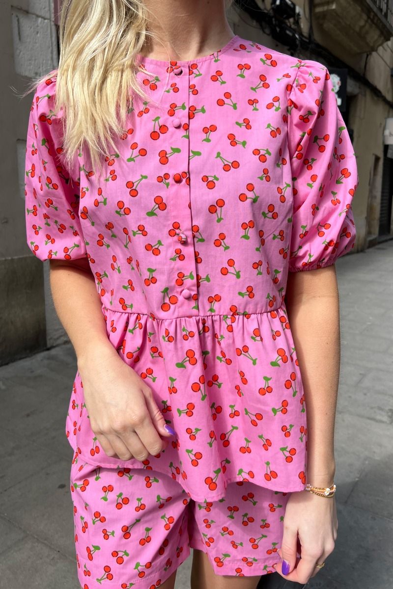 Pieces - Top - Berry 2/4 Top - Prism Pink