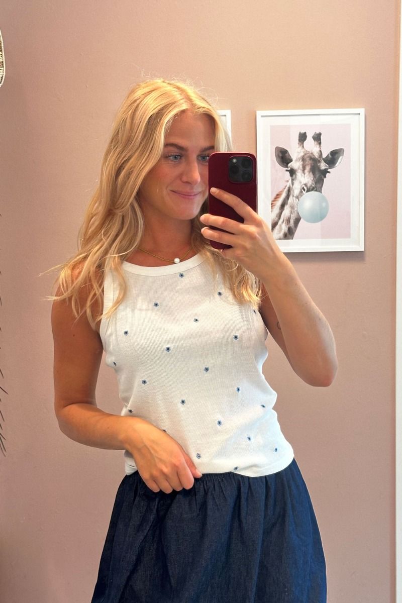 Pieces - Top - Pcjasmine O-Neck Tank Top - Bright White