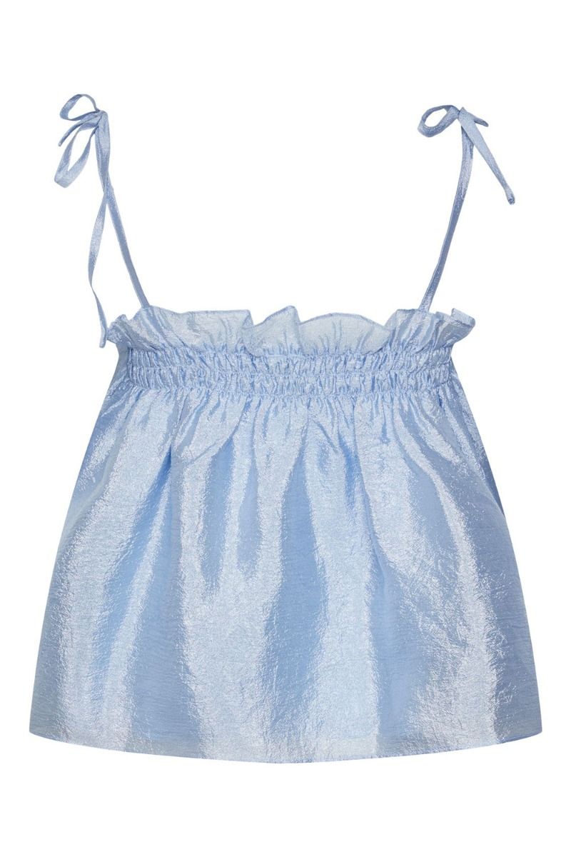 Pieces - Top - PC Joy Strap Top - Airy Blue