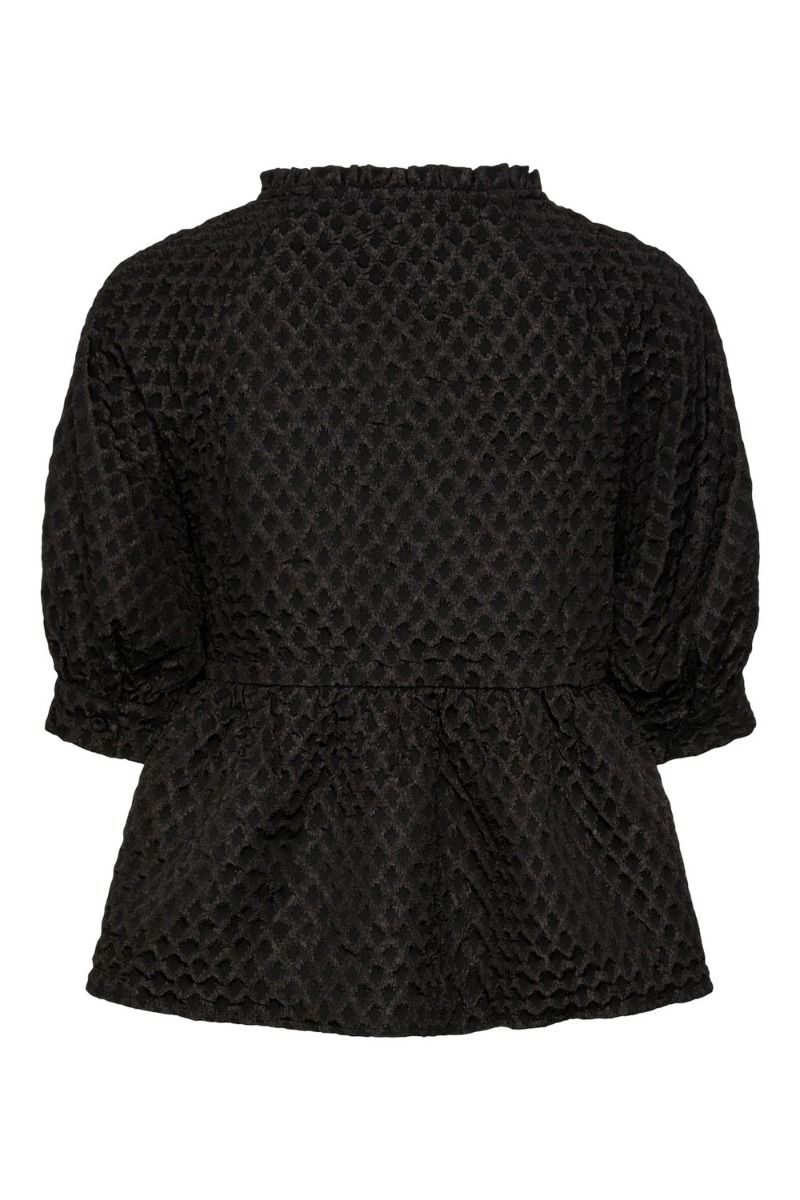 Pieces - Top - PC Lis 2/4 V-Neck Top - Black