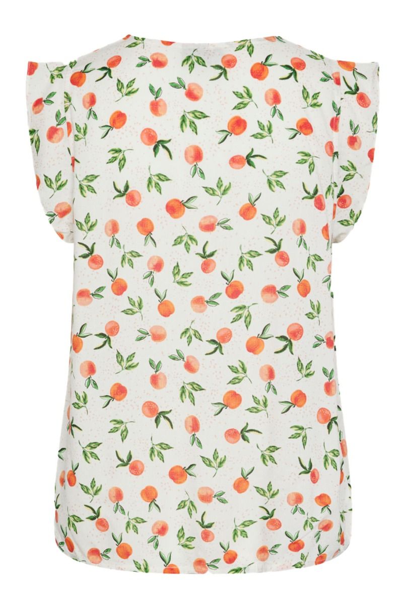 Pieces - Top - PC Nya Sl V-Neck Top - Cloud Dancer