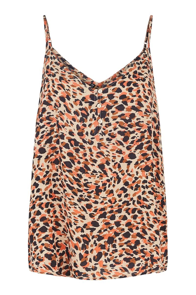 Pieces - Top - Nya Slip Top - Apricot Cream/Leo