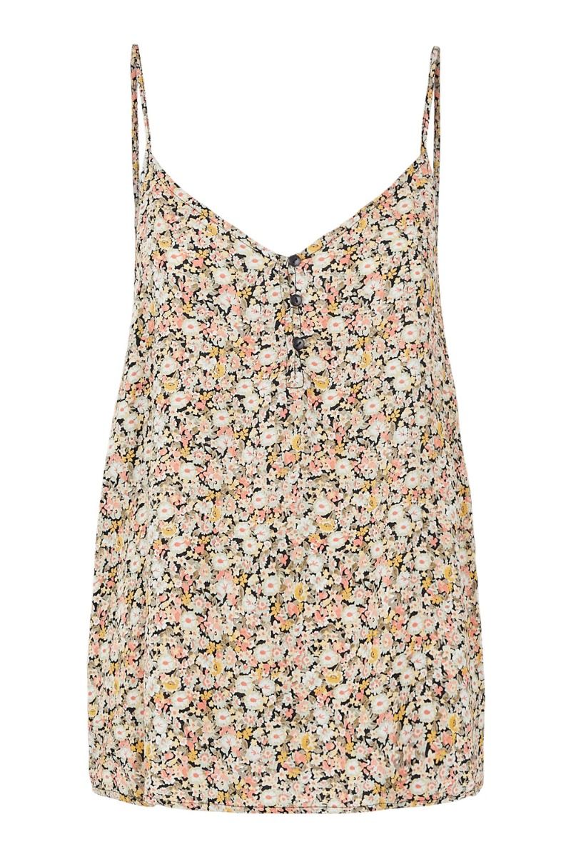 Pieces - Top - Nya Slip Top - Black/MDI