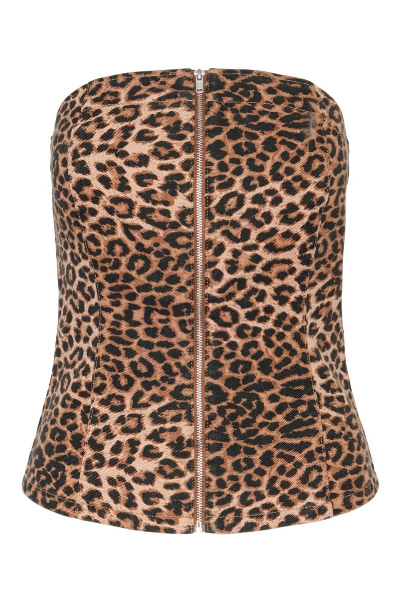 Pieces - Top - Pc Ginger Sl Zip Top D2D - Jit Black