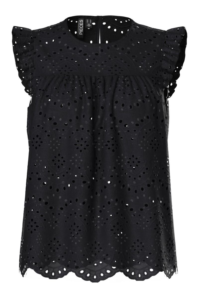 Pieces - Top - PC Vilde SL Top - Black