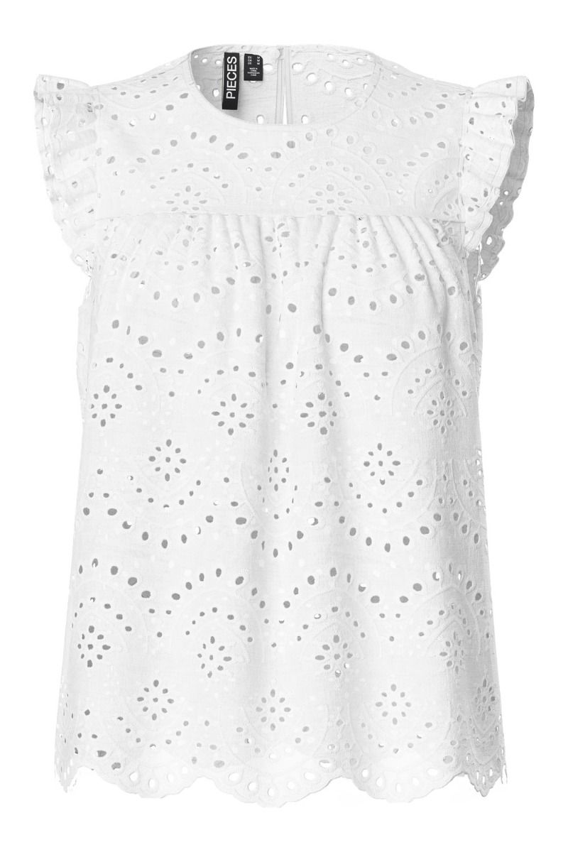 Pieces - Top - PC Vilde SL Top - Bright White