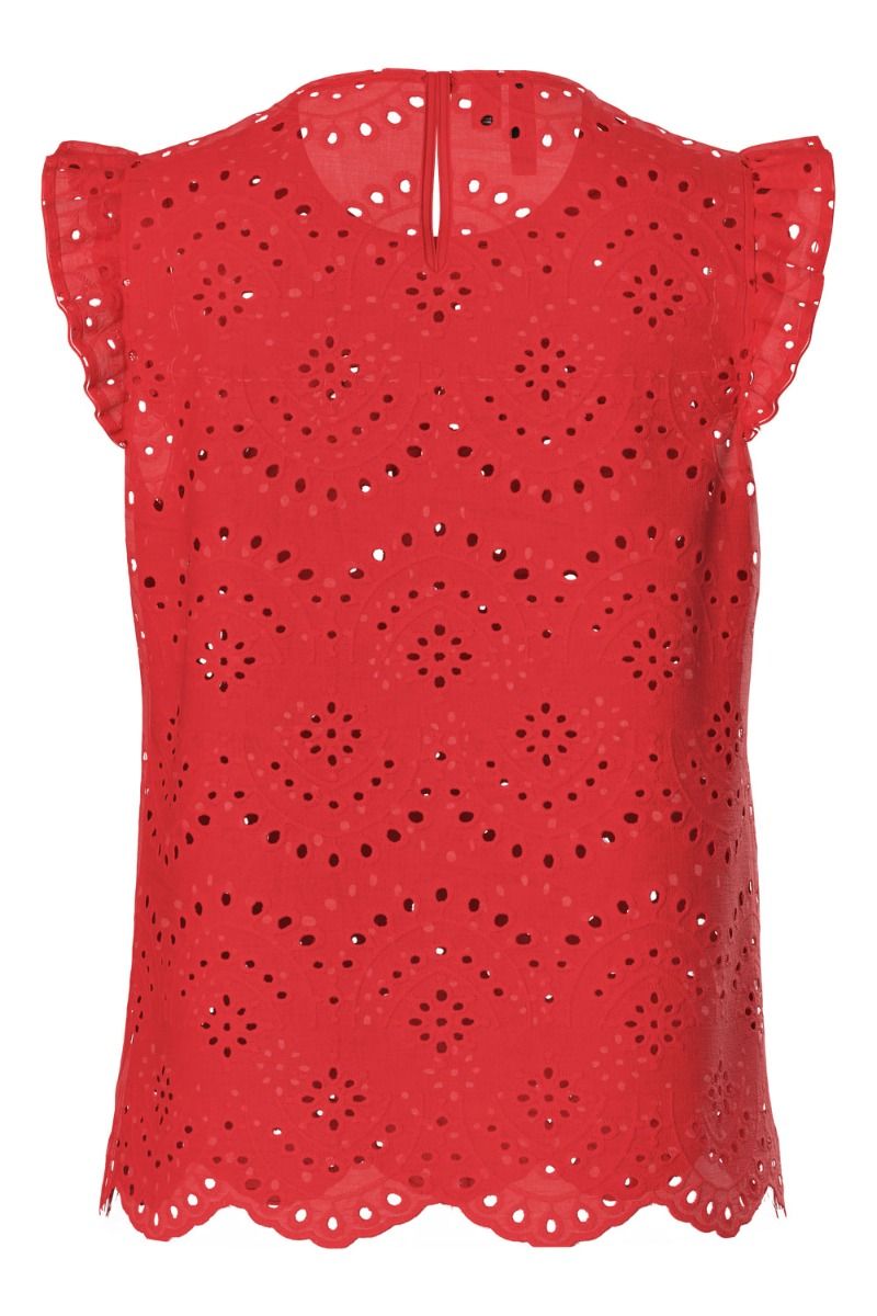 Pieces - Top - PC Vilde SL Top - Poppy Red