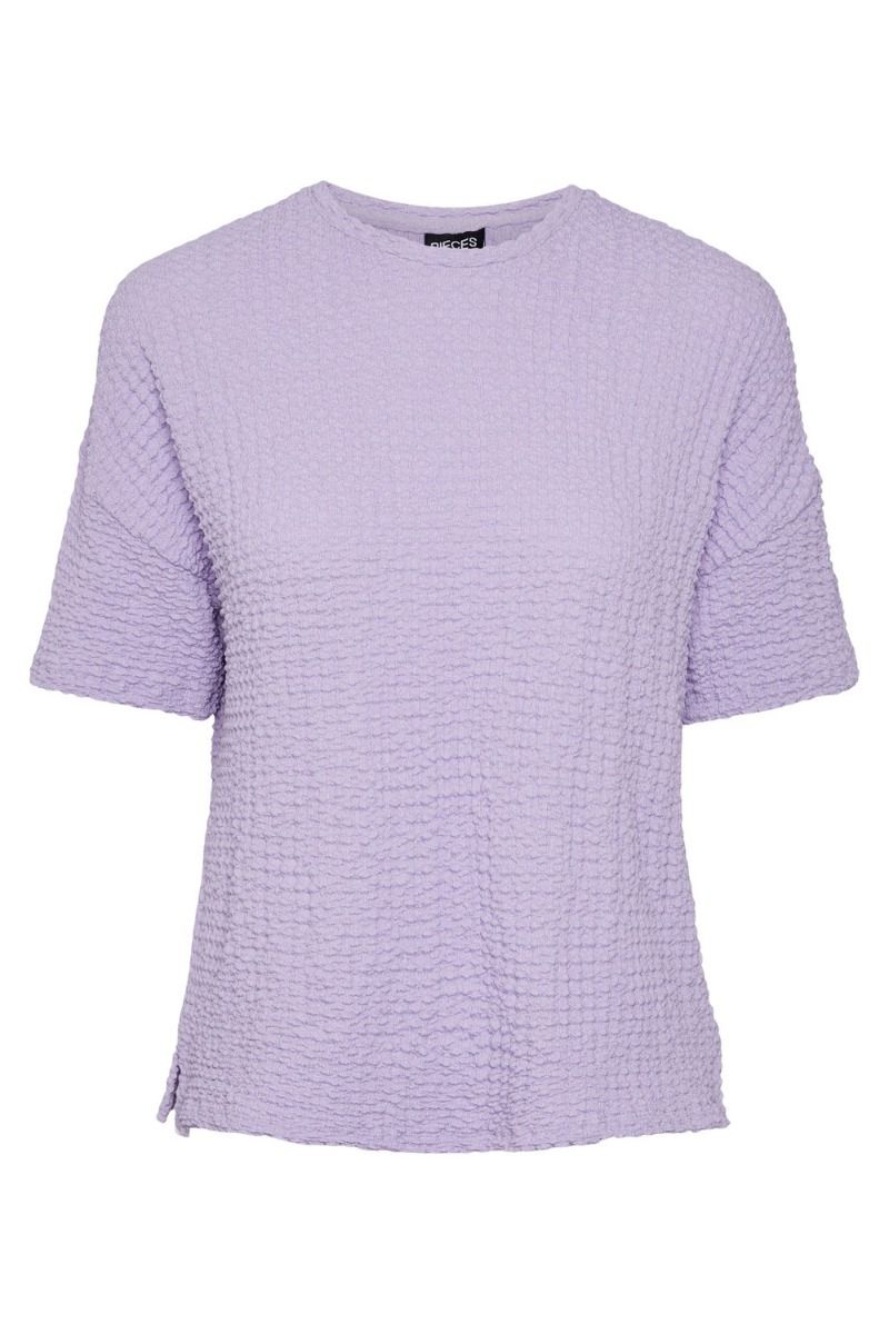 Pieces - T-shirt - Pcamy SS Oversized Tee - Lavender