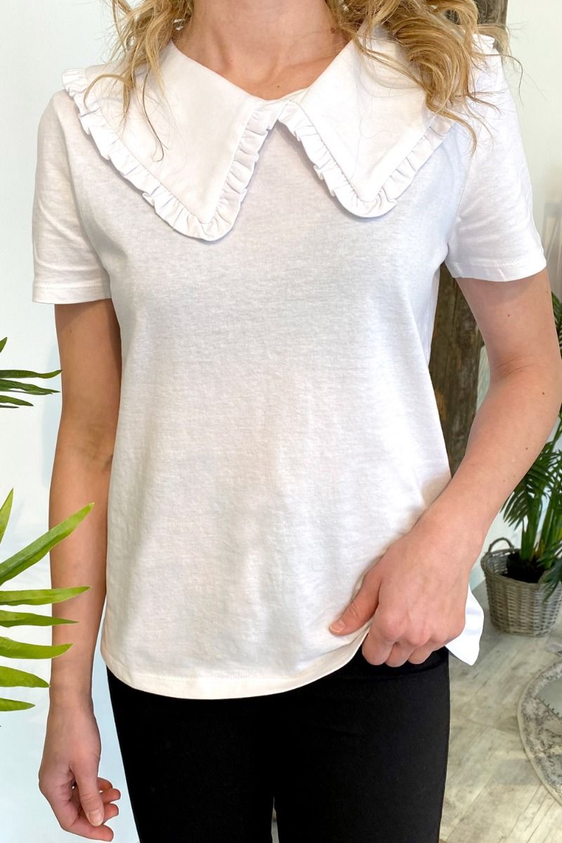 Pieces - T-shirt - PC Anika SS Tee - Bright White