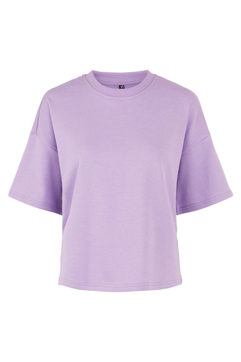 Pieces - T-shirts - PC Chilli Summer 2/4 Loose Swaet - Sheer Lilac