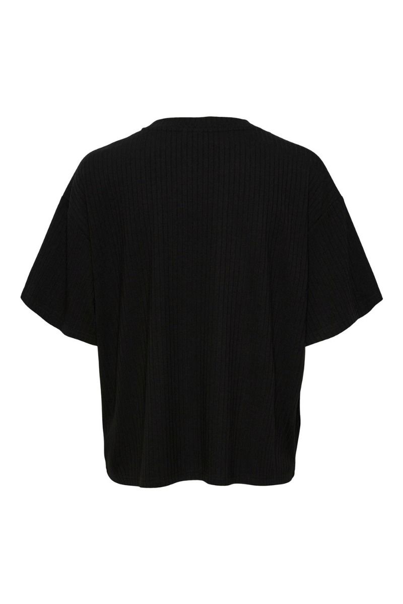 Pieces - T-shirt - PC Kylie SS Oversized Tee - Black