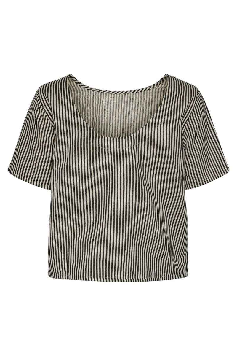 Pieces - T-shirt - PC Macy SS Top - Cloud Cream