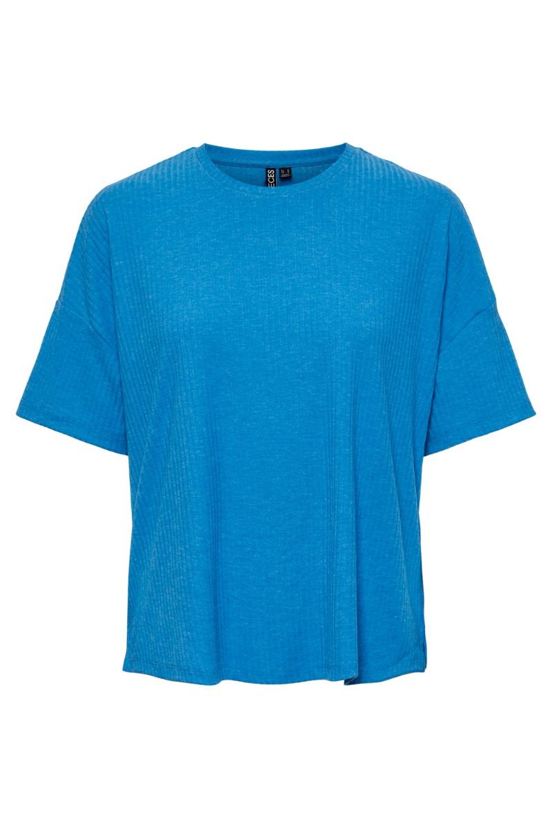 Pieces - T-shirt - PC Mibbi SS Oversized Tee - Ibiza Blue