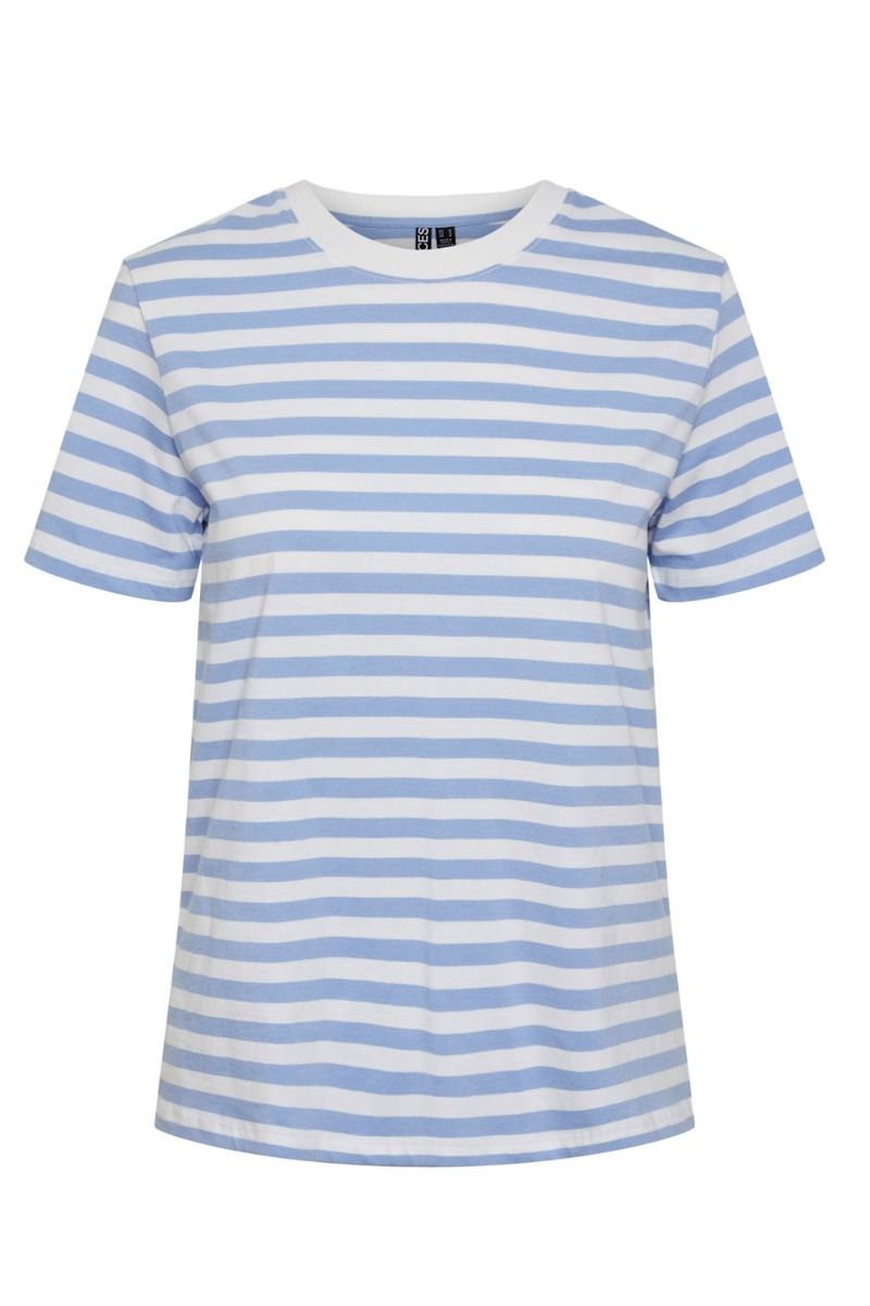 Pieces - T-shirt - PC Ria SS Tee Stripes - Hydrangea