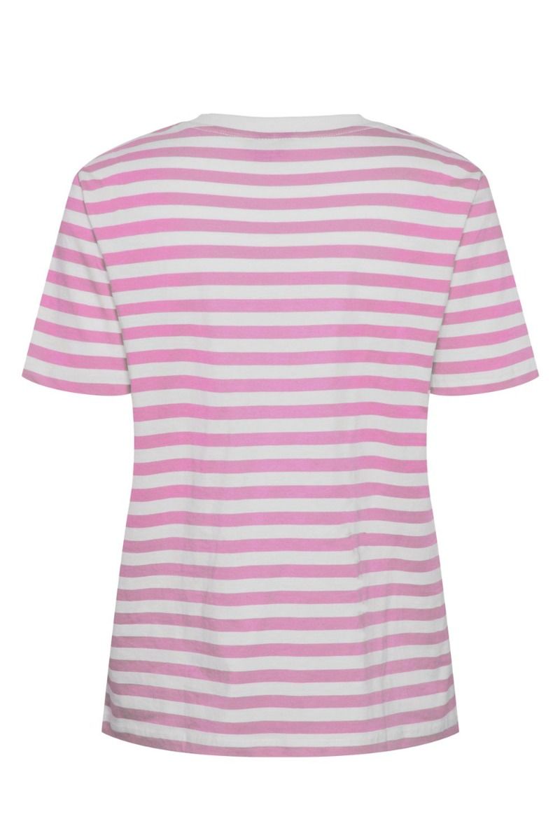 Pieces - T-shirt - PC Ria SS Tee Stripes - Pastel Lavender