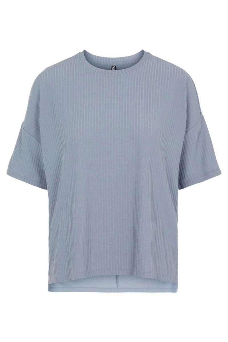 Pieces - T-shirt - Ribbi SS Oversized Tee - Blue Fog