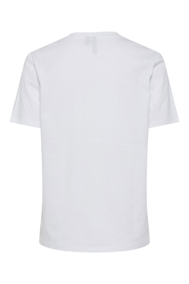 Pieces - T-shirt - PC Tess Ss O-Neck Loose Tee Box - Bright White/Flower