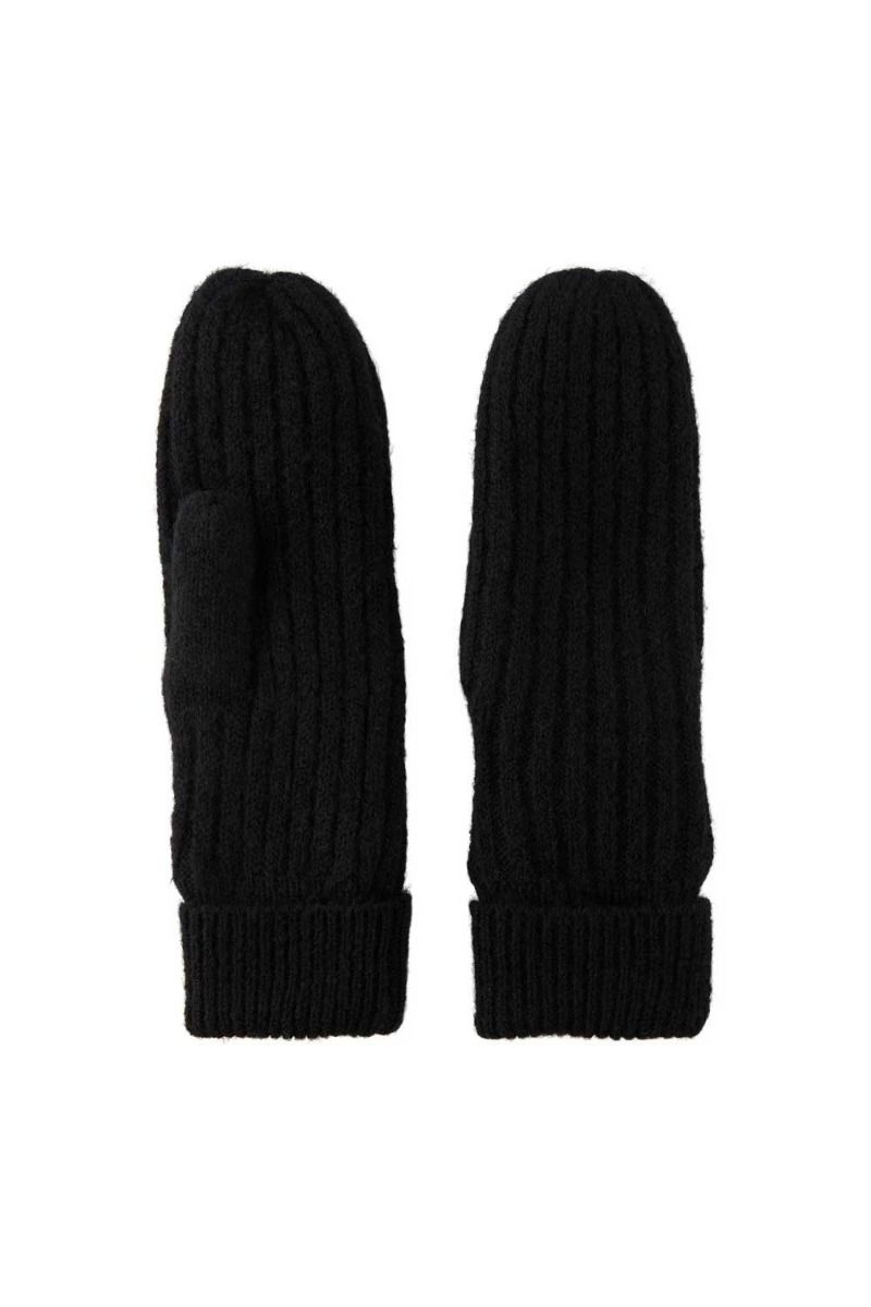 Pieces - Vanter - PC Jeslin Wool Mittens - Black