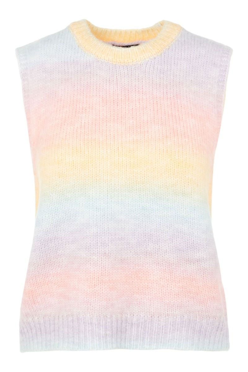 Pieces - Vest - PC Rainbow Knit Vest - Orchid Bloom