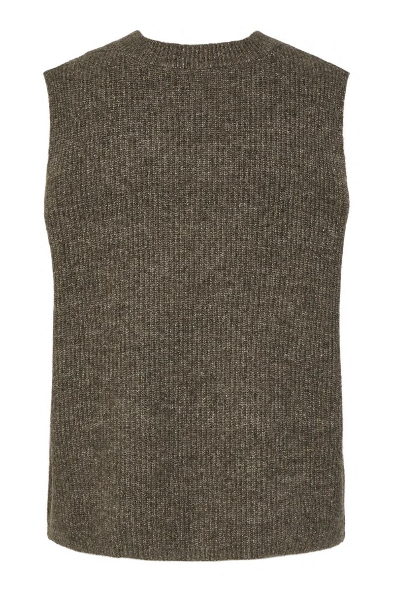 Pieces - Vest - PC Silly Sl Reversible Tie Vest - Morel