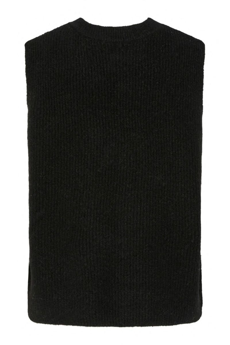 Pieces - Vest - PC Silly SL Reversible Tie Vest - Black