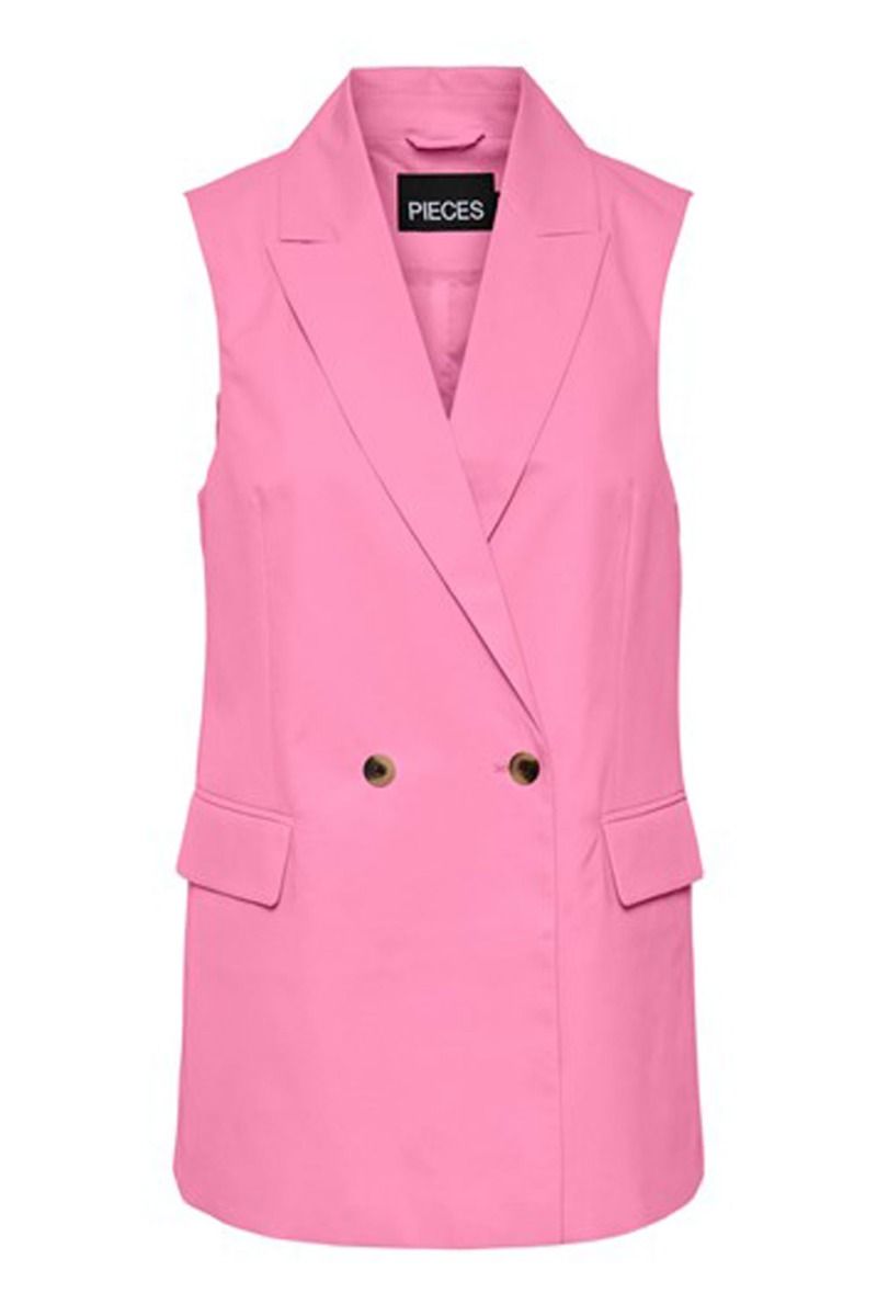 Pieces - Vest - PC Tally Blazer Vest - Begonia Pink