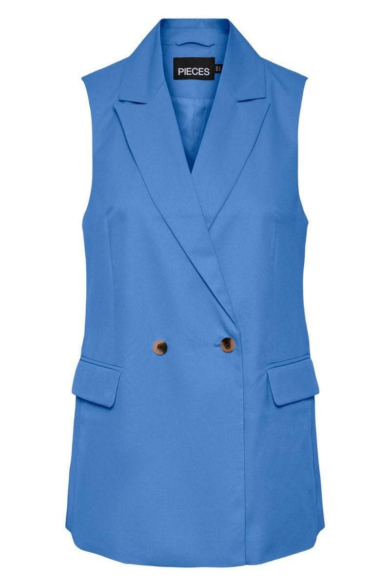 Pieces - Vest - PC Tally Blazer Vest - Marina