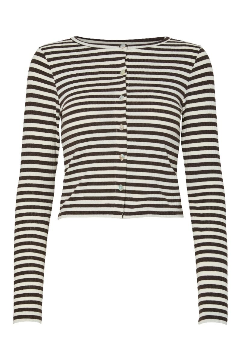 Pieces - Cardigan - Laya Ls O-Neck Cardigan - Chicory Coffee